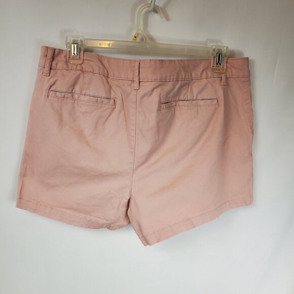 Ana A New Approach Twill Women's Pink Mid Rise 3.5" Inseam Sz 16 Shorts - Picture 7 of 11